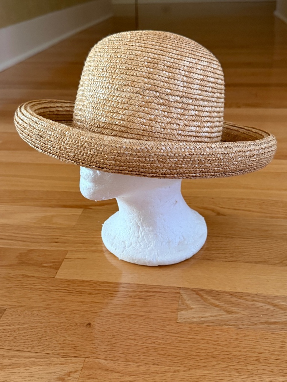 Betmar Straw Hat Womens Rolled Brim Natural Color Tan